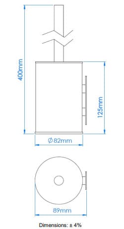 Bản vẽ kỹ thuật giá đỡ bàn chải nhà vệ sinh Mediclinics ES1002CS