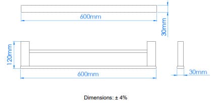 Bản vẽ kỹ thuật thanh vắt khăn đôi Mediclinics AI1411B