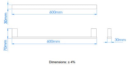 Bản vẽ kỹ thuật thanh vắt khăn đơn Mediclinics AI1413C