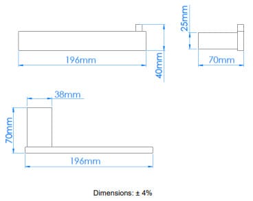 Bản vẽ kỹ thuật giá đỡ cuộn giấy vệ sinh Mediclinics AI1421CS
