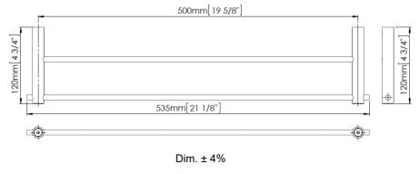 Bản vẽ kỹ thuật thanh vắt khăn đơn Mediclinics AI0030C