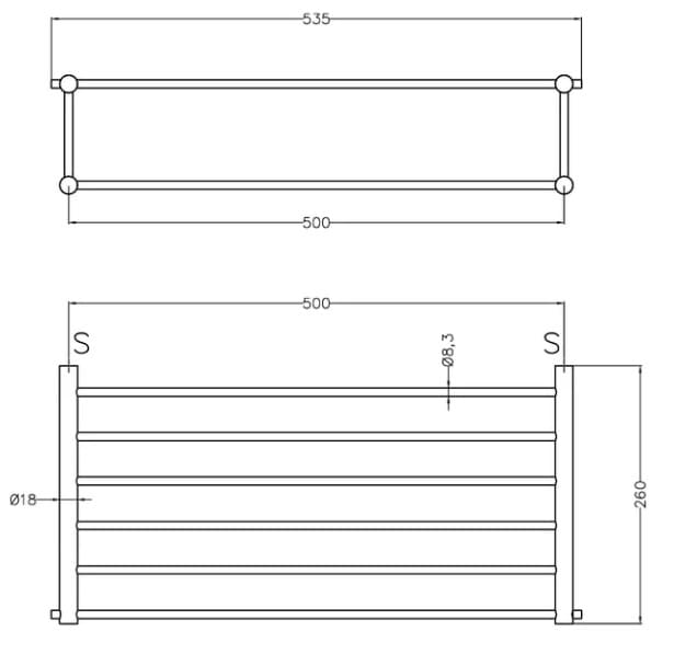 Giàn vắt khăn 2 tầng Mediclinics AI0040CS