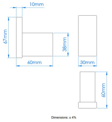Bản vẽ kỹ thuật móc treo áo Mediclinics AI1418C