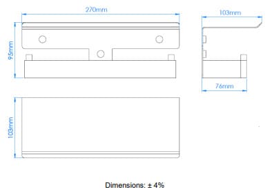 Bản vẽ kỹ thuật giá đỡ cuộn giấy vệ sinh đôi kèm kệ Mediclinics AI2006CS