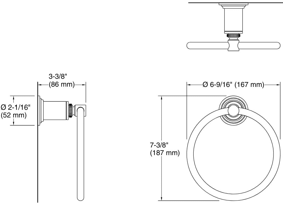 Bản vẽ vòng khăn Kallista P31422-00