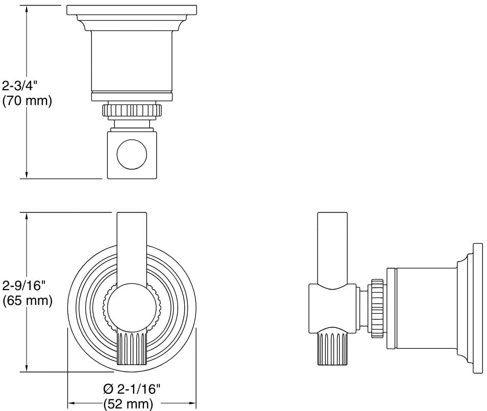 Bản vẽ móc treo quần áo Kallista P31426-00