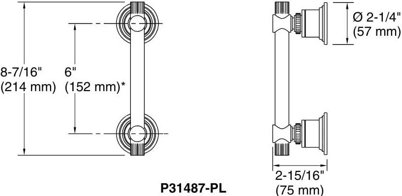 Bản vẽ tay nắm Kallista P31487-PL