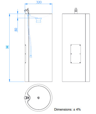 Bản vẽ kỹ thuật máy lọc nước thép Mediclinics FA0220CS