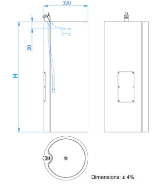 Bản vẽ kỹ thuật máy lọc nước thép Mediclinics FA0220CS