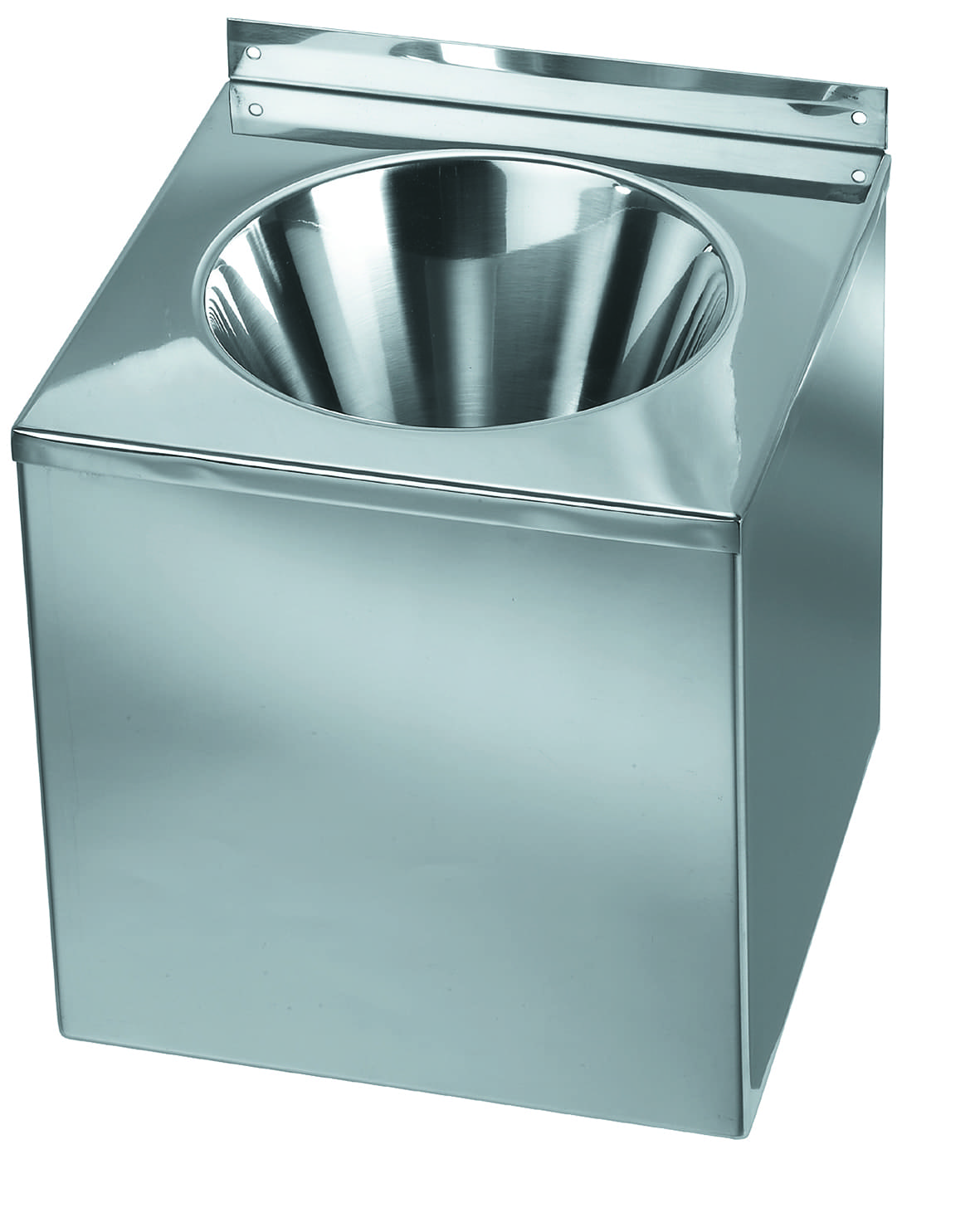 Chậu rửa treo tường có bát tròn dập bằng thép Mediclinics SNLM35CS