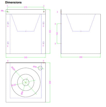 Chậu rửa treo tường có bát tròn dập bằng thép Mediclinics SNLM35CS