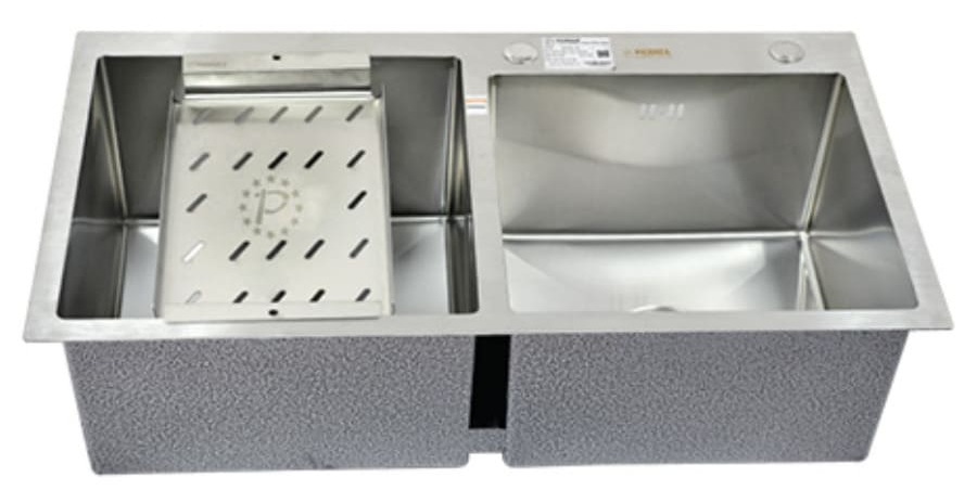 Chậu rửa bát inox 304 2 hố lệch Picenza HM 8245 - 615 