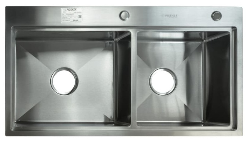 Chậu rửa bát inox 304 2 hố lệch Picenza HMHB 8446 - 615