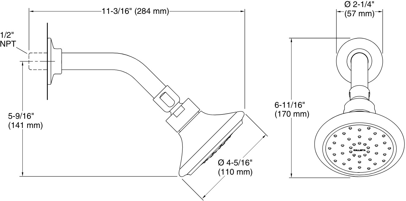 Bản vẽ bát sen 1 chức năng Kallista P25040