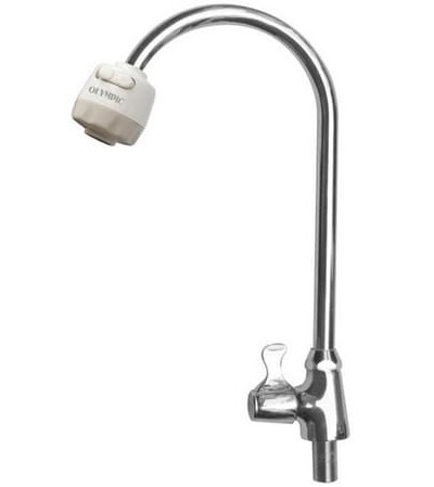 Vòi chậu rửa bát lạnh gắn chậu cần mềm Olympic V718C