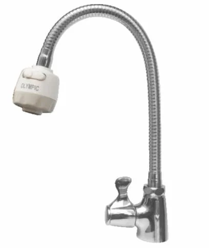 Vòi chậu rửa bát lạnh gắn chậu cần mềm Olympic V718M
