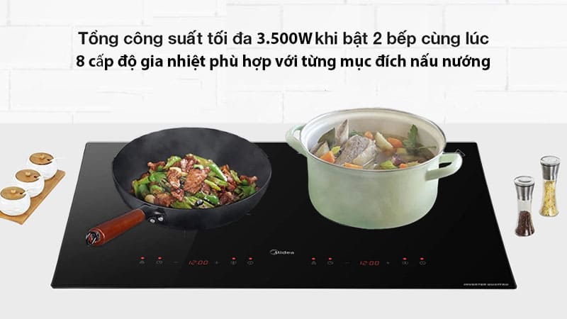 Bếp từ đôi Inverter Midea MC-ID3523