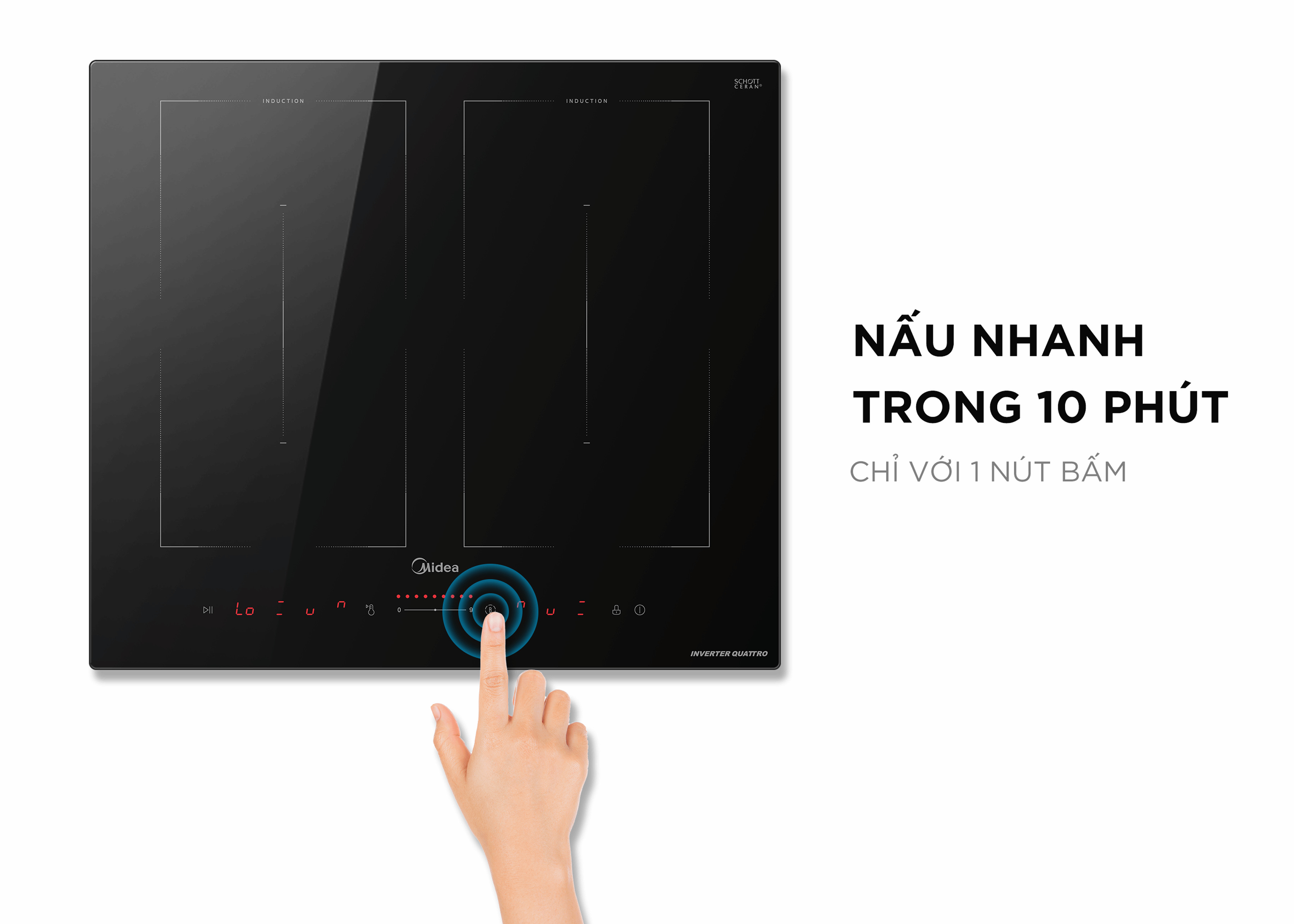 Bếp Điện Từ 2 Vùng Nấu Midea MC-IF7423H