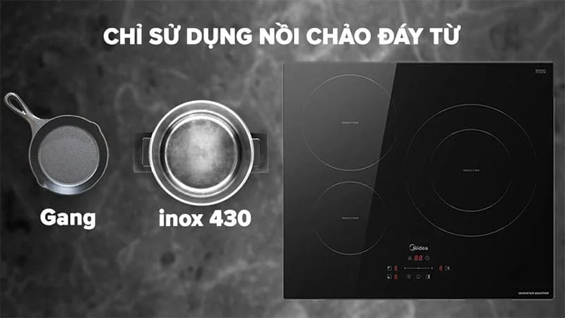 Bếp Điện Từ 3 Vùng Nấu Midea MC-IT7423
