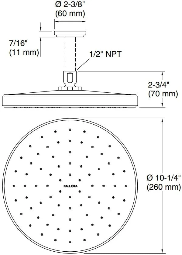 Bản vẽ bát sen 1 chức năng Kallista P21676