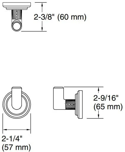 Bản vẽ móc treo quần áo Kallista P24936