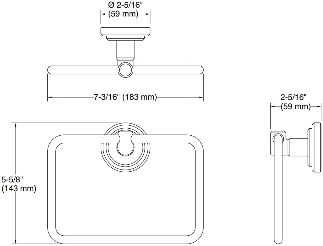Bản vẽ vòng khăn Kallista P25337-00-BAF