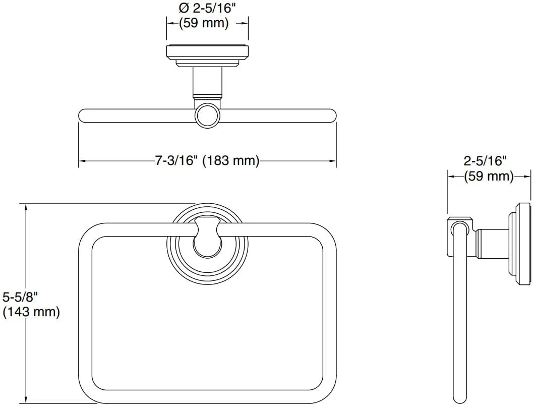 Bản vẽ vòng khăn Kallista P25337-00-BAF
