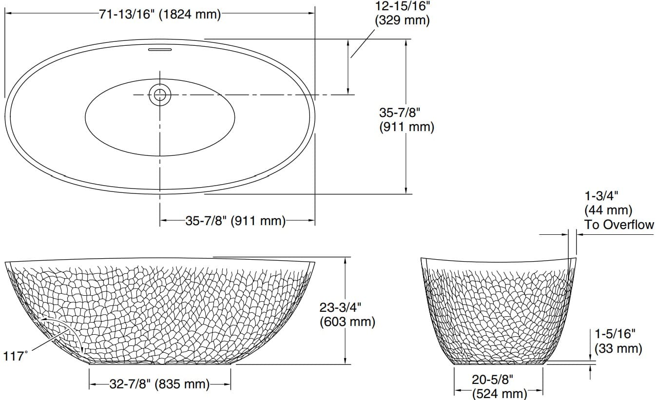 Bản vẽ bồn tắm Kallista P50220-00-HW1