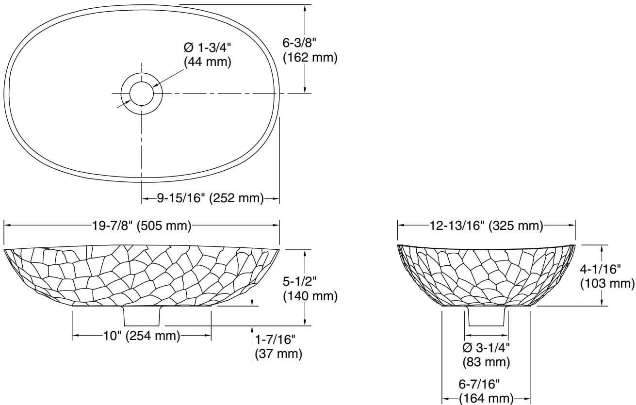 Bản vẽ lavabo Kallista P70368-00-HW1