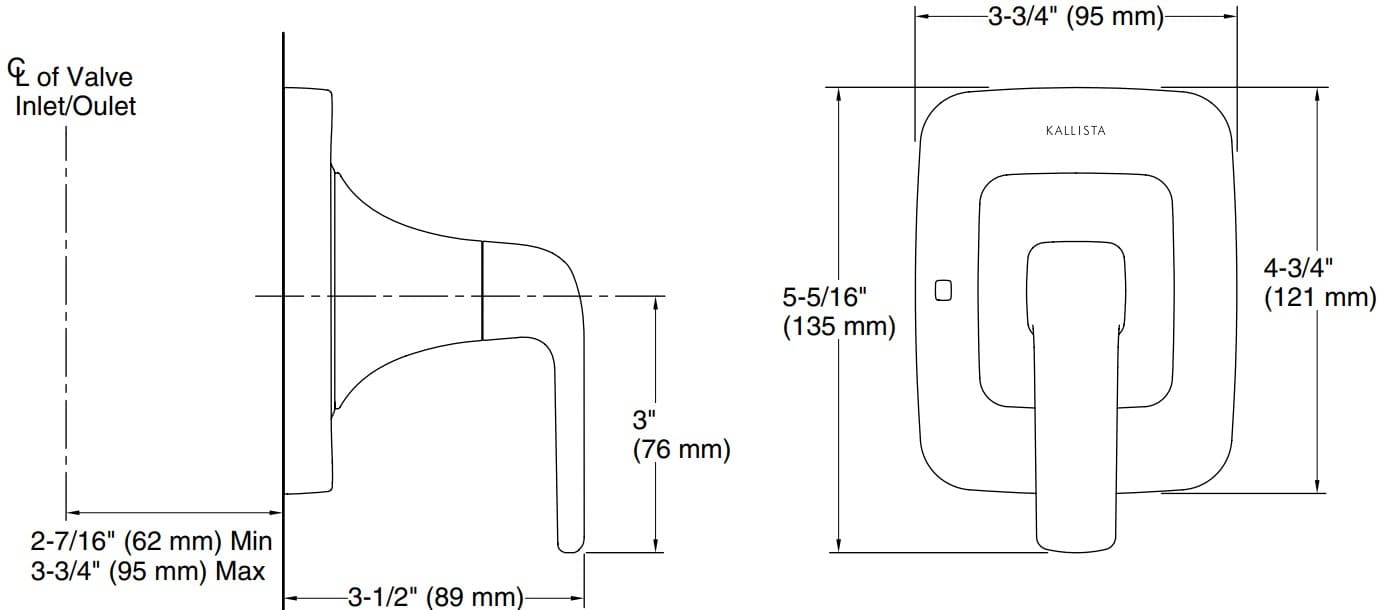 Bản vẽ mặt nạ điều chỉnh âm Kallista P24723