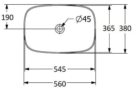 Bản vẽ kỹ thuật chậu rửa lavabo dương bàn Đức Villeroy-boch Loop & Friends 4A4900R7