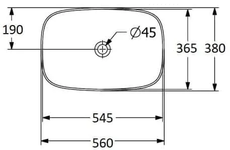 Bản vẽ kỹ thuật chậu rửa lavabo dương bàn Đức Villeroy-boch Loop & Friends 4A4900RW
