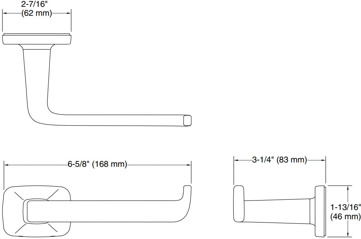 Bản vẽ giá treo giấy Kallista P34708-00-BAF