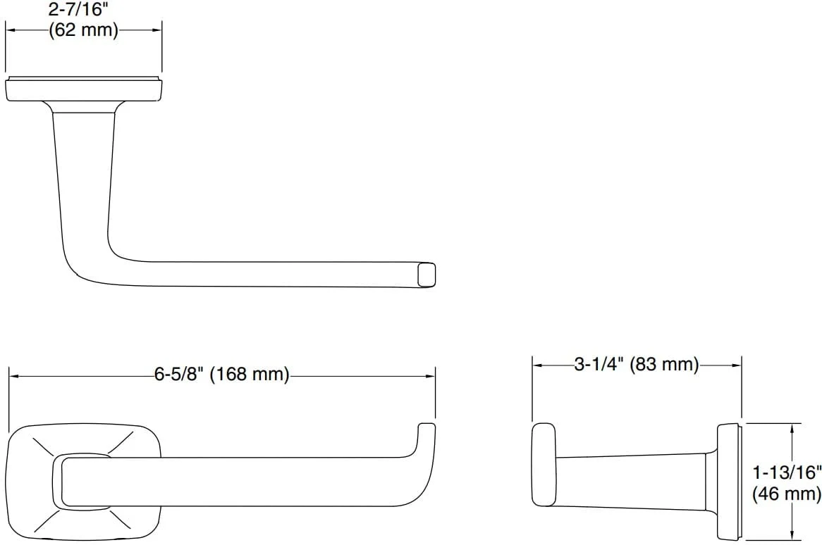 Bản vẽ giá treo giấy Kallista P34708-00-BAF