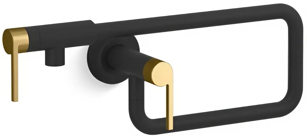 Vòi bếp gắn tường Kallista P23181-2MB-BL