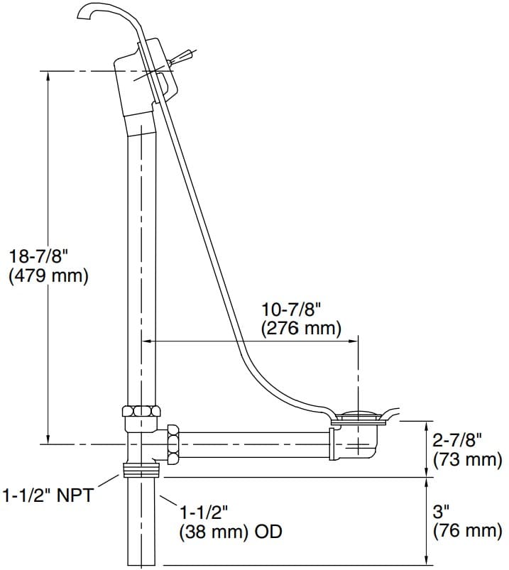 Bản vẽ bộ xả bồn tắm Kallista P21576