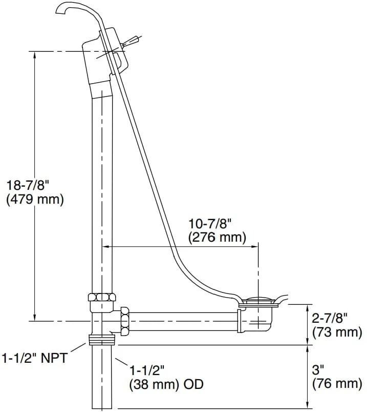 Bản vẽ bộ xả bồn tắm Kallista P21576