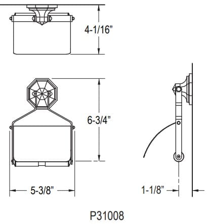 Bản vẽ giá treo giấy Kallista P31008