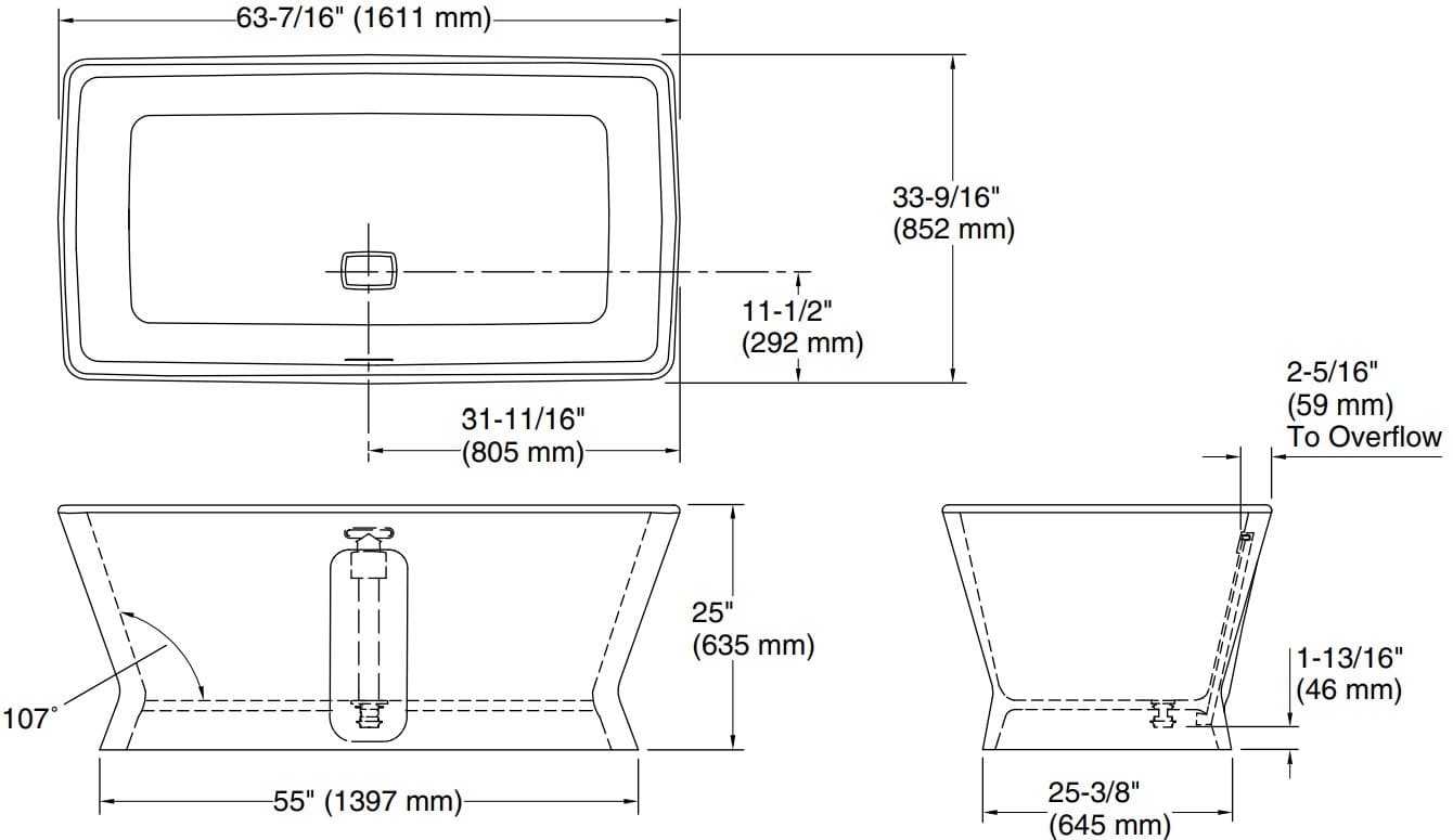 Bản vẽ bồn tắm Kallista P50204-00-0