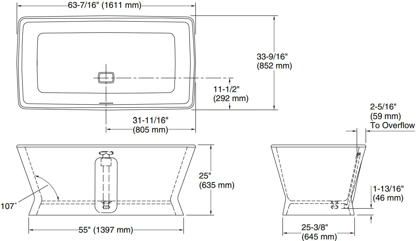 Bản vẽ bồn tắm Kallista P50204-00-0