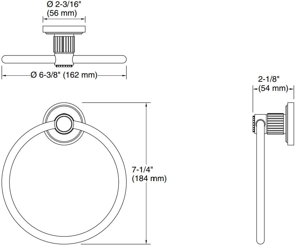 Bản vẽ vòng khăn Kallista P80246