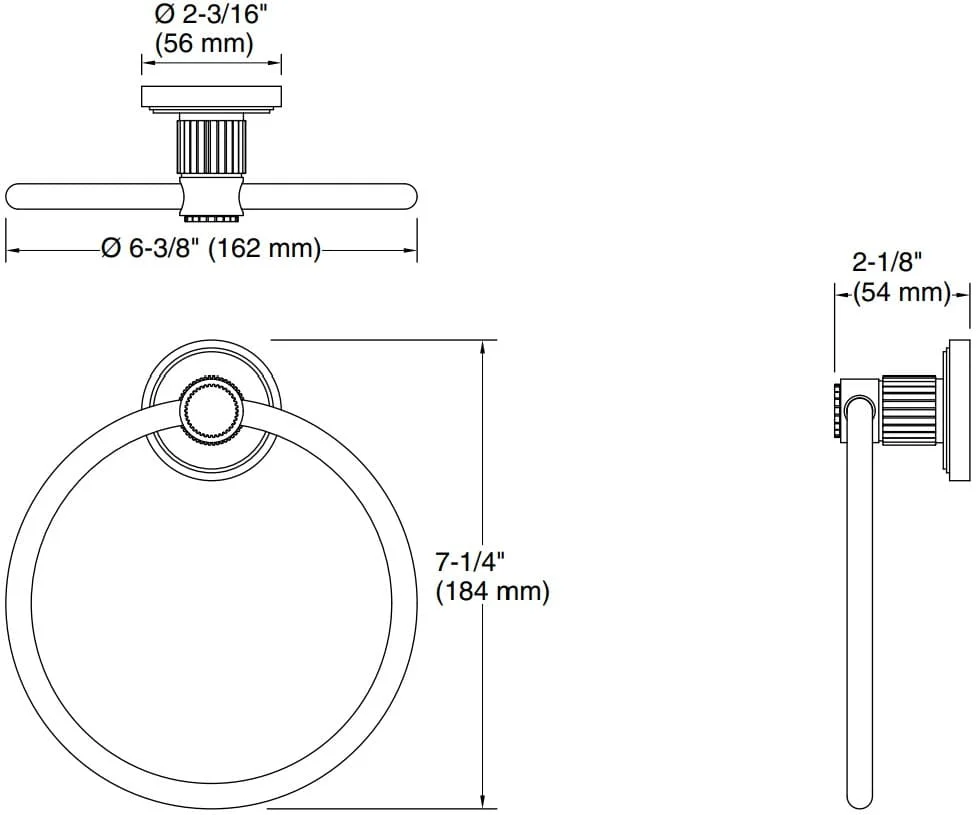 Bản vẽ vòng khăn Kallista P80246