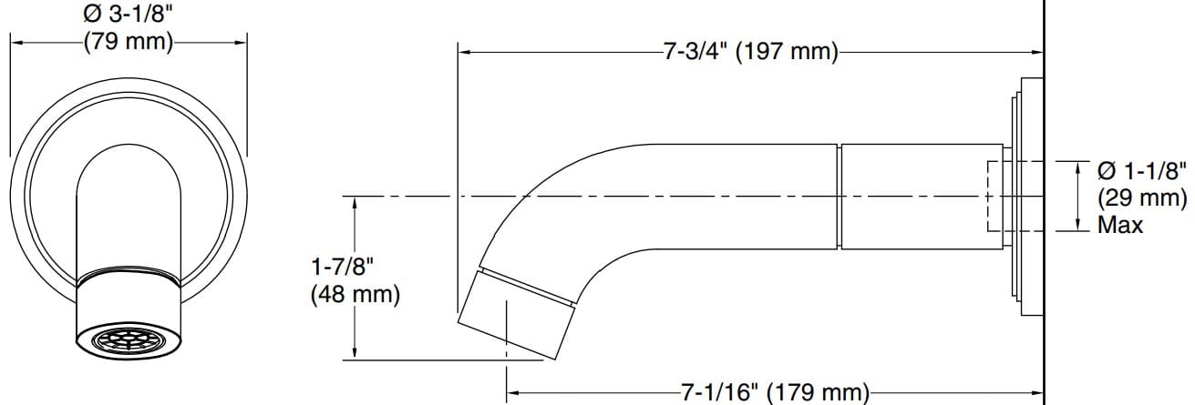 Vòi xả bồn Kallista P80253