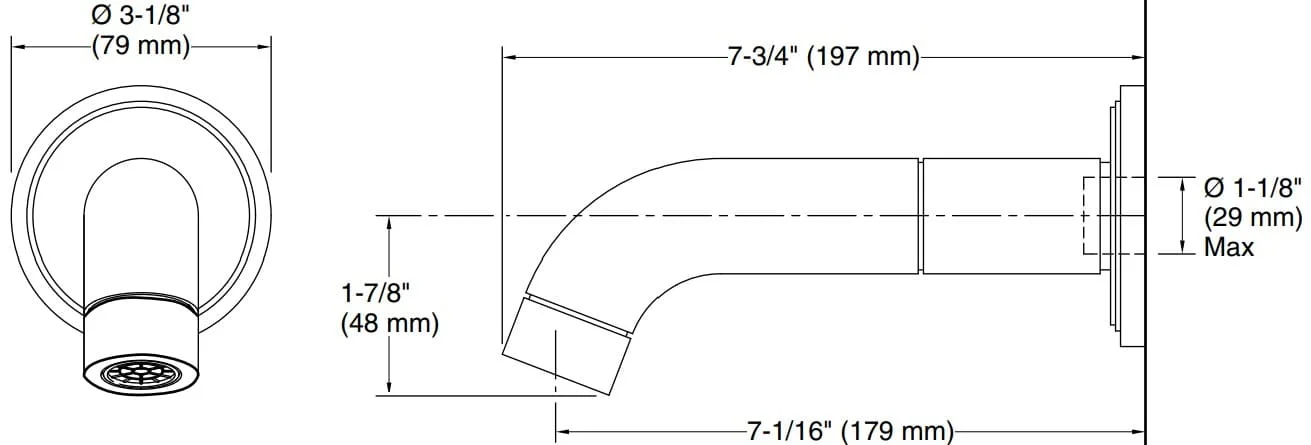 Vòi xả bồn Kallista P80253