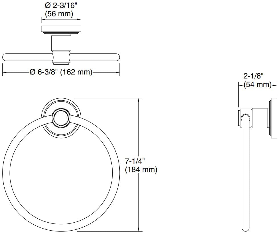 Bản vẽ vòng khăn Kallista P80264