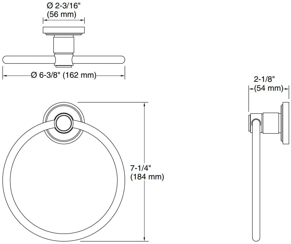 Bản vẽ vòng khăn Kallista P80264