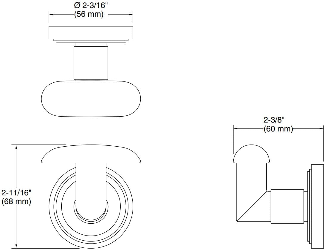 Bản vẽ móc treo quần áo Kallista P80286