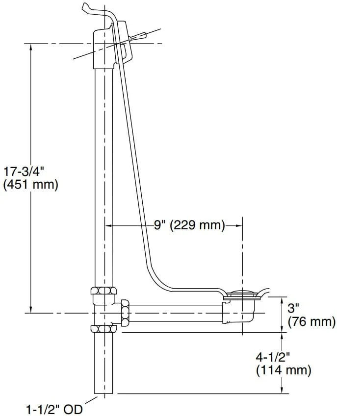 Bản vẽ bộ xả bồn tắm Kallista P21572