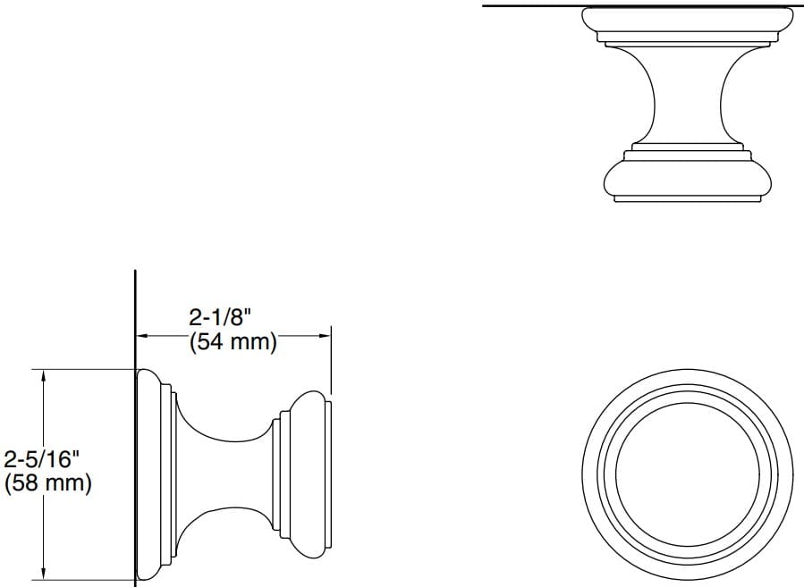 Bản vẽ móc treo quần áo Kallista P34606