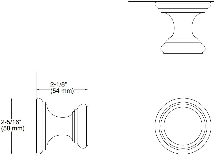 Bản vẽ móc treo quần áo Kallista P34606